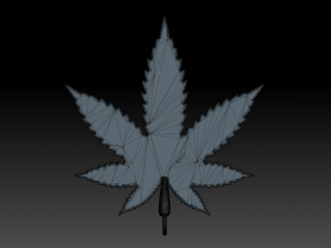 marijuana pendant 3D Print Model