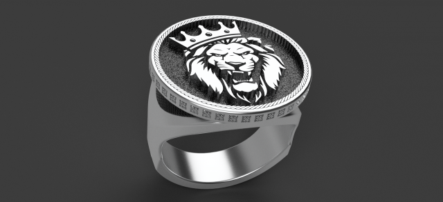 lion king ring Model Cetak 3D .c4d .max .obj .3ds .fbx .stl .blend