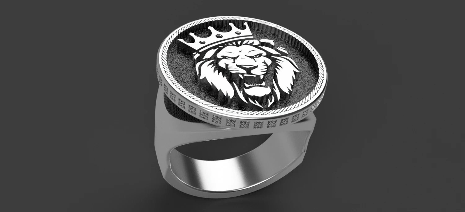 lion king ring 3D Print Model .c4d .max .obj .3ds .fbx .stl .blend 