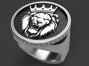 lion king ring Model Cetak 3D