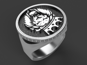 lion king ring Model Cetak 3D