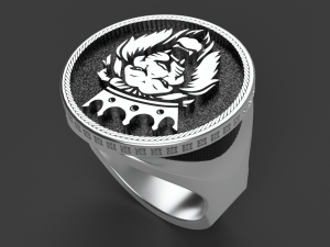 lion king ring Model Cetak 3D