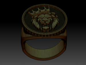 lion king ring Model Cetak 3D