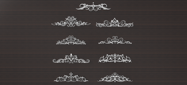 ornament collection 3 Model 3D .c4d .max .obj .3ds .fbx .stl .blend 