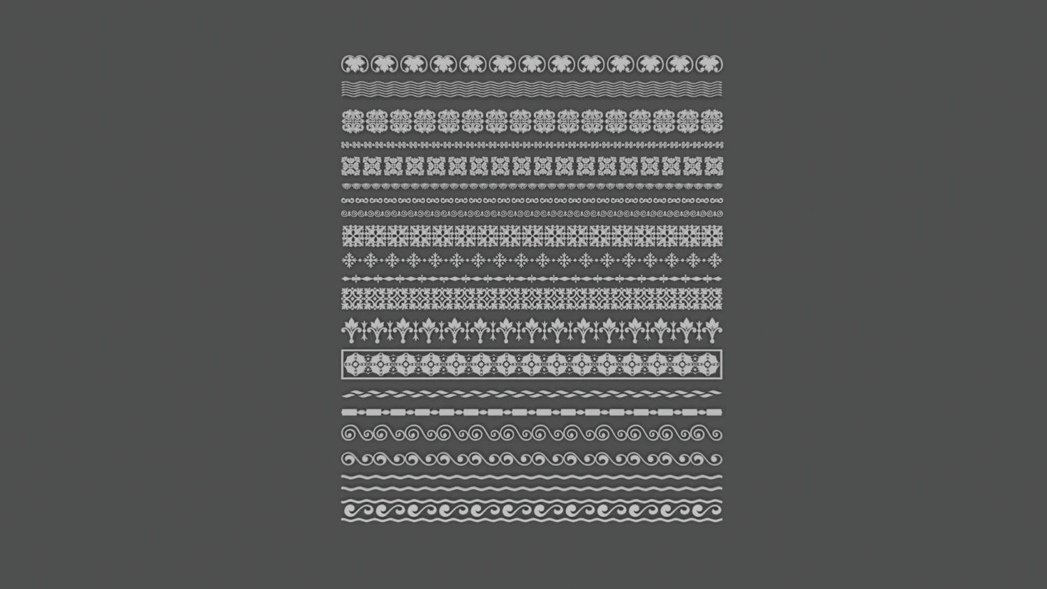 ornament collection 4 3D Model .c4d .max .obj .3ds .fbx .stl .blend 