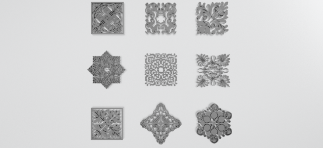 ornament collection 5 Modèle 3D .c4d .max .obj .3ds .fbx .stl .blend 