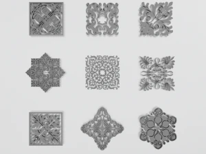 ornament collection 5 3D Model