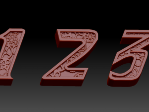 cyberpunk gears numbers 3D Model