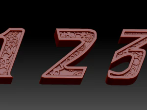 cyberpunk gears numbers 3D Model