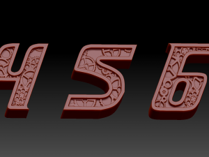 cyberpunk gears numbers 3D Model
