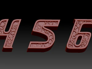 cyberpunk gears numbers 3D Model