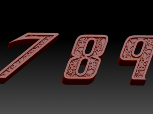 cyberpunk gears numbers 3D Model