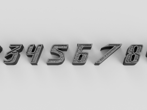 cyberpunk gears numbers 3D Model