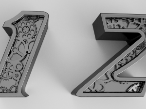 cyberpunk gears numbers 3D Model