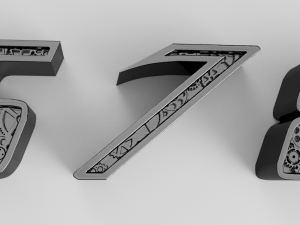 cyberpunk gears numbers 3D Model