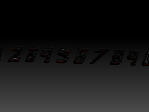 cyberpunk gears numbers 3D Model