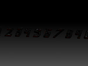 cyberpunk gears numbers 3D Model