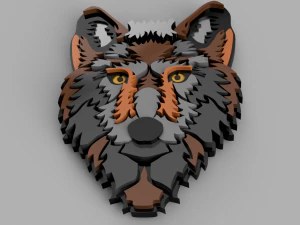 wolf cnc or keychain 3D Print Model