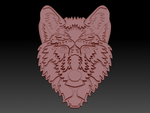 wolf cnc or keychain 3D Print Model