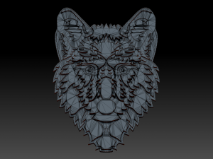 wolf cnc or keychain 3D Print Model