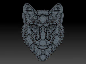 wolf cnc or keychain 3D Print Model