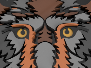 wolf cnc or keychain 3D Print Model