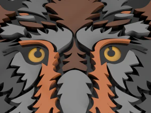 wolf cnc or keychain 3D Print Model