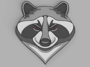 raccoon cnc and keychain 3D Print Model