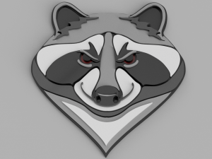 raccoon cnc and keychain Modèles 3D en vedette