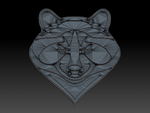 raccoon cnc and keychain Modèles 3D en vedette
