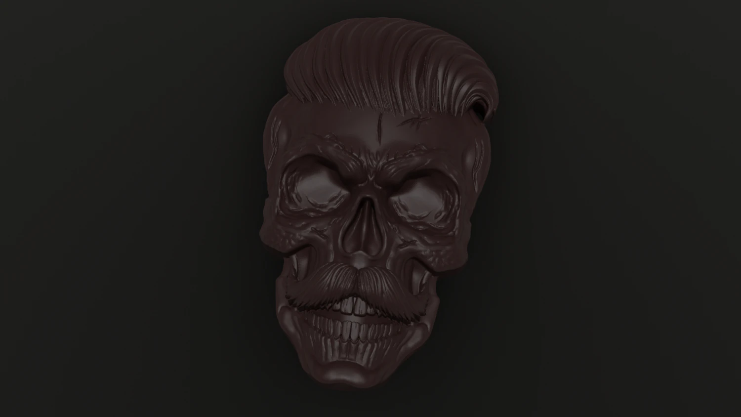bearded skull 3D Model .c4d .max .obj .3ds .fbx .stl .blend 