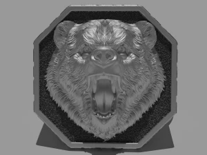 brutal bear ring 3D Print Model