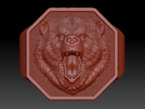 brutal bear ring Modèles 3D en vedette