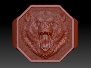 brutal bear ring 3D Print Model