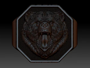 brutal bear ring 3D Print Model