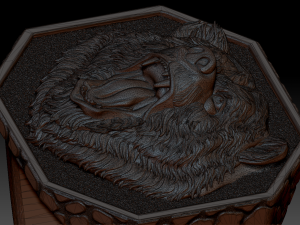 brutal bear ring Modèles 3D en vedette