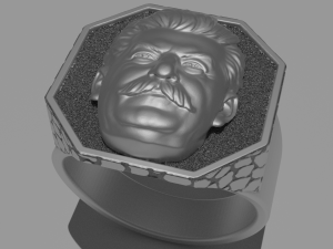 brutal joseph stalin ring 3D Print Model