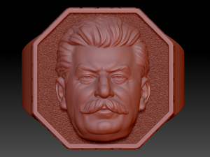 brutal joseph stalin ring 3D 打印模型