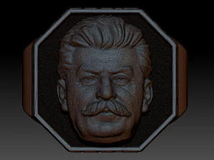 brutal joseph stalin ring 3D Print Model