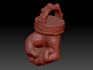 fist of strength pendant 3D 프린트 모델