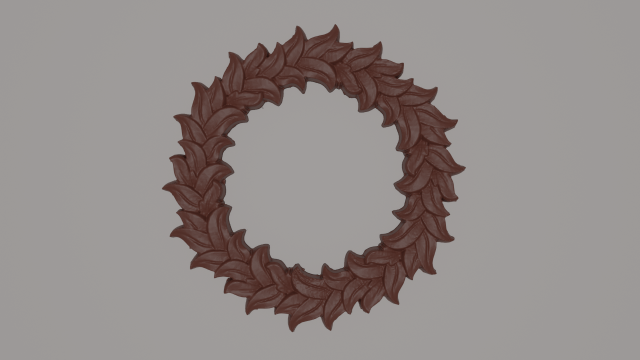 wreath of leaves 2 3D मॉडल .c4d .max .obj .3ds .fbx .stl .blend 
