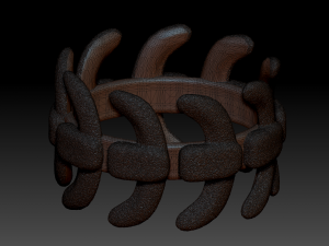 brutal bone ring Modèles 3D en vedette