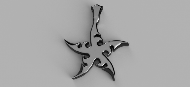 shuriken pendant 3D 打印模型 .c4d .max .obj .3ds .fbx .stl .blend 