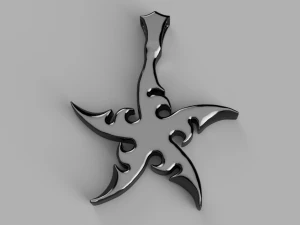 pendentif shuriken Modèles 3D en vedette