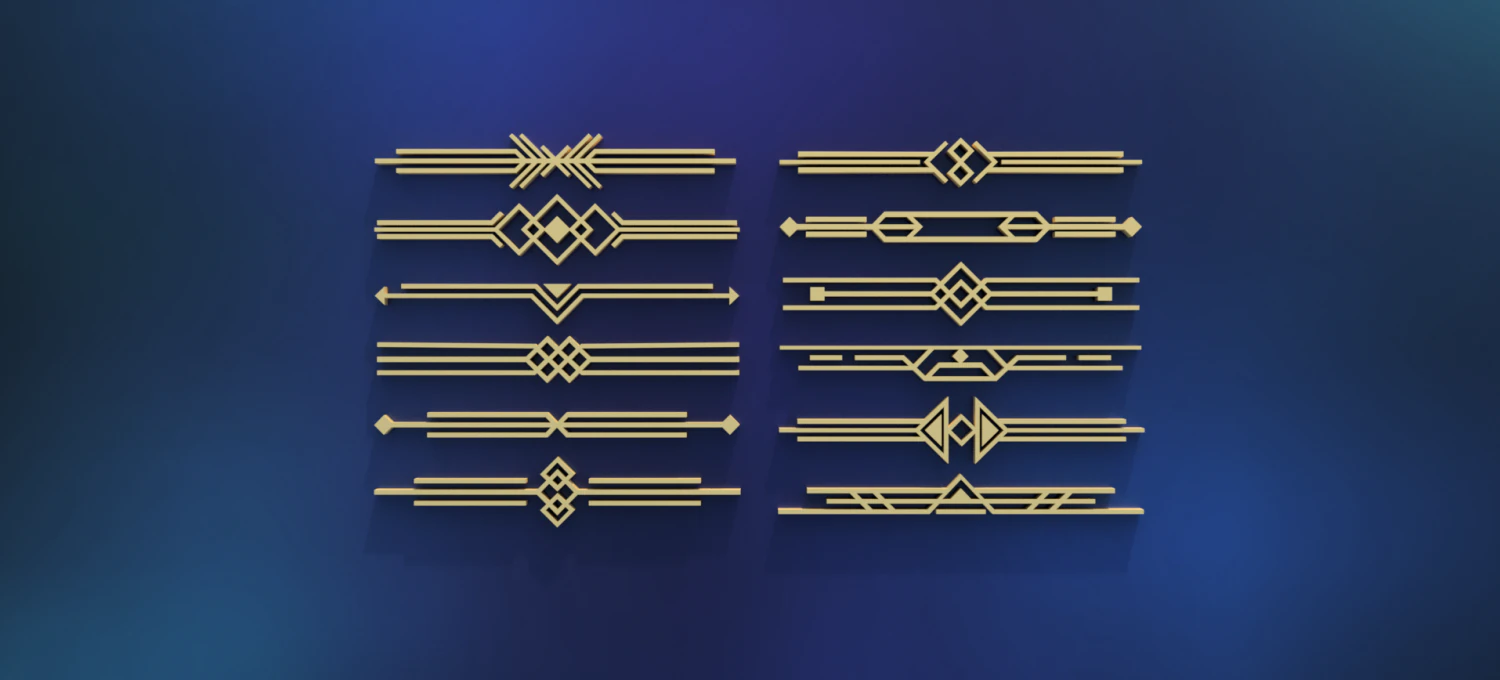 direct ornament collection 1 3D Model .c4d .max .obj .3ds .fbx .stl .blend 