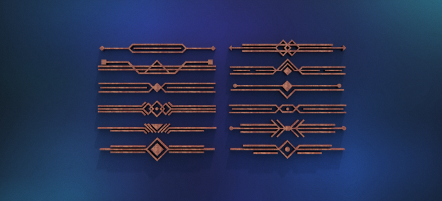 direct ornament collection 2 3D 模型 .c4d .max .obj .3ds .fbx .stl .blend 