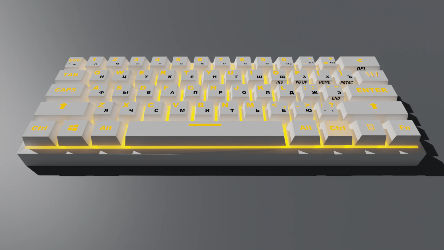Keyboard 3D Model .c4d .max .obj .3ds .fbx .stl .blend 