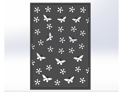 CNC INTERIOR BUTTERFLY PARTITIONS 3D Print Model