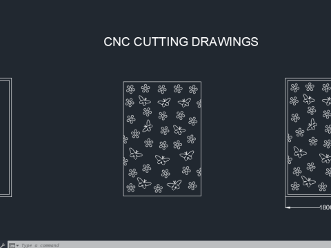 CNC INTERIOR BUTTERFLY PARTITIONS 3D Print Model