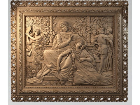 SCULPTURE PAINTINGS SCULPTED BY CNC MACHINE 3D Принт Модель